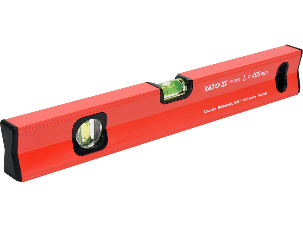 Nivela de aluminiu magnetica 400 mm 2 bule Yato YT-30060