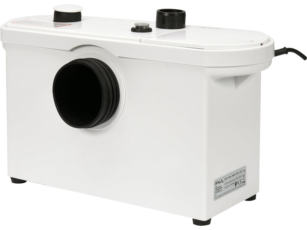 Pompa sanitara WC 600W Fala 75951 - vedere laterala cu racorduri