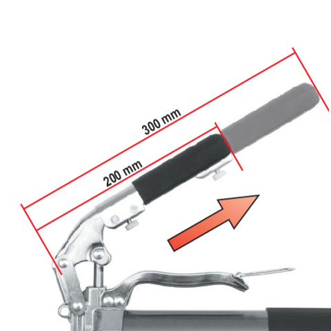 Dimensiuni pompa de gresat 500 cm3 Yato YT-0704