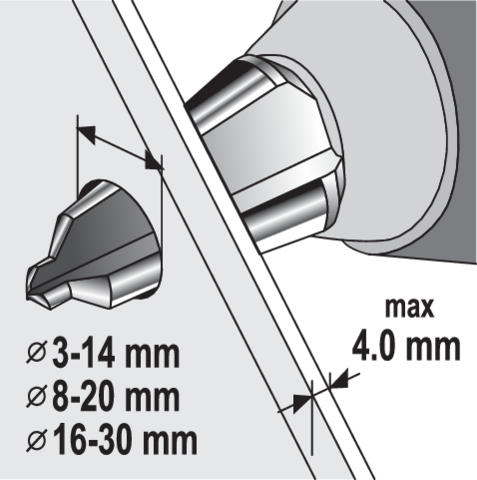 Dimensiuni set alezoare conice Yato YT-44730