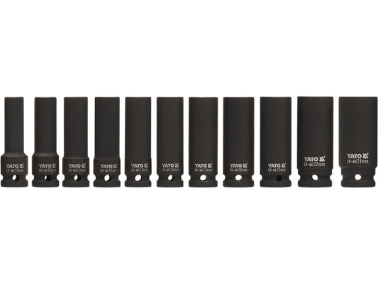 Set chei tubulare adanci de impact 11 buc 1/2 inch Yato YT-1054