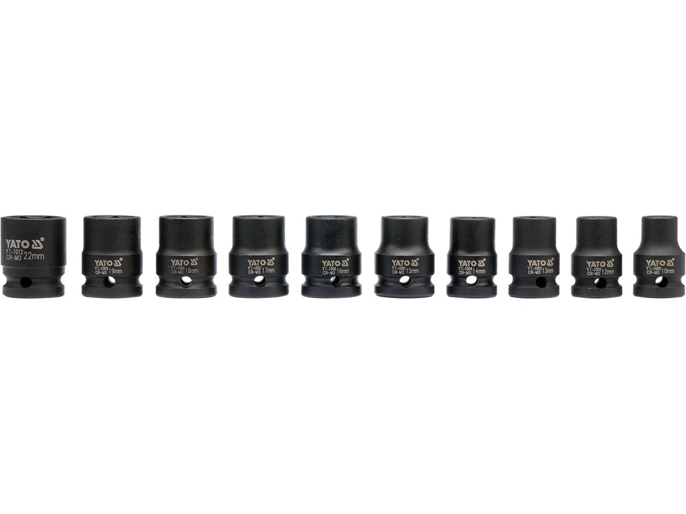 Set chei tubulare de impact 10-22 mm 10 piese Yato YT-1025
