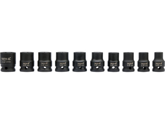 Set chei tubulare de impact 10-22 mm 10 piese Yato YT-1025