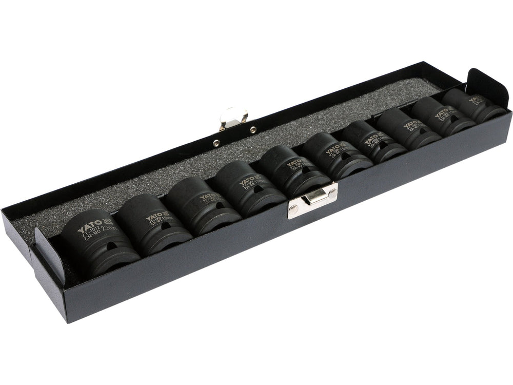 Set tubulare impact YATO YT-1025, 1/2 inch, 10-22 mm, 10 piese - imagine produs 2