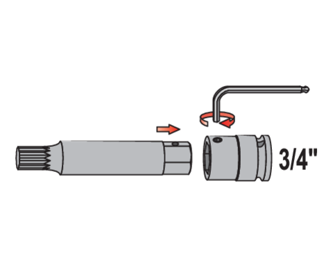 Set tubulare impact spline Yato YT-1157 - imagine oficiala 1