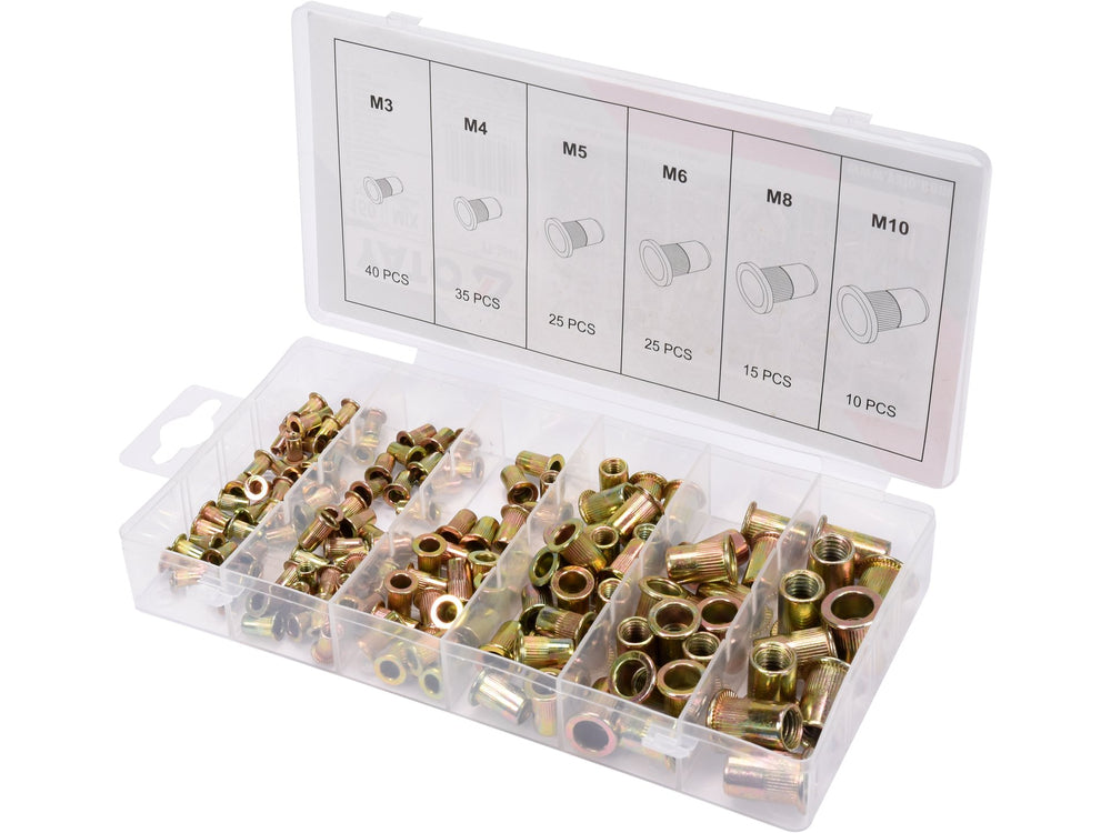 Set piulite nituibile YATO YT-36481, M3-M10, 150 bucati - imagine produs 2