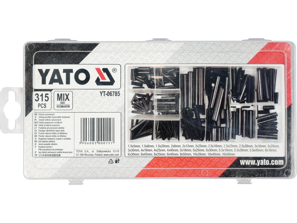 Set stifturi elastice crestate 315 buc Yato YT-06785 vedere 2