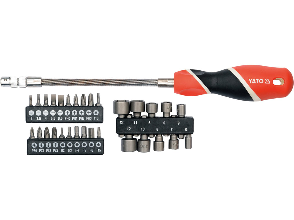 Set surubelnita flexibila si biti 31 buc Yato YT-25972