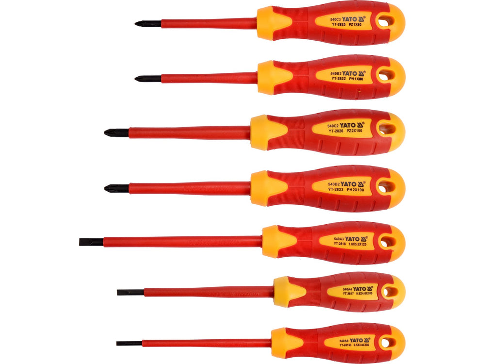 Set surubelnite VDE izolate 1000V 7 piese Yato YT-2828