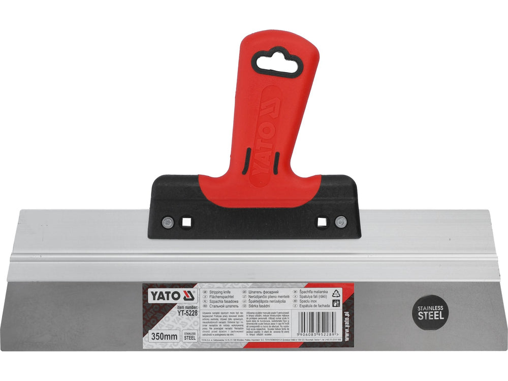 Spaclu de fatada inox YATO YT-5228, 350 mm, maner PVC - imagine produs 2