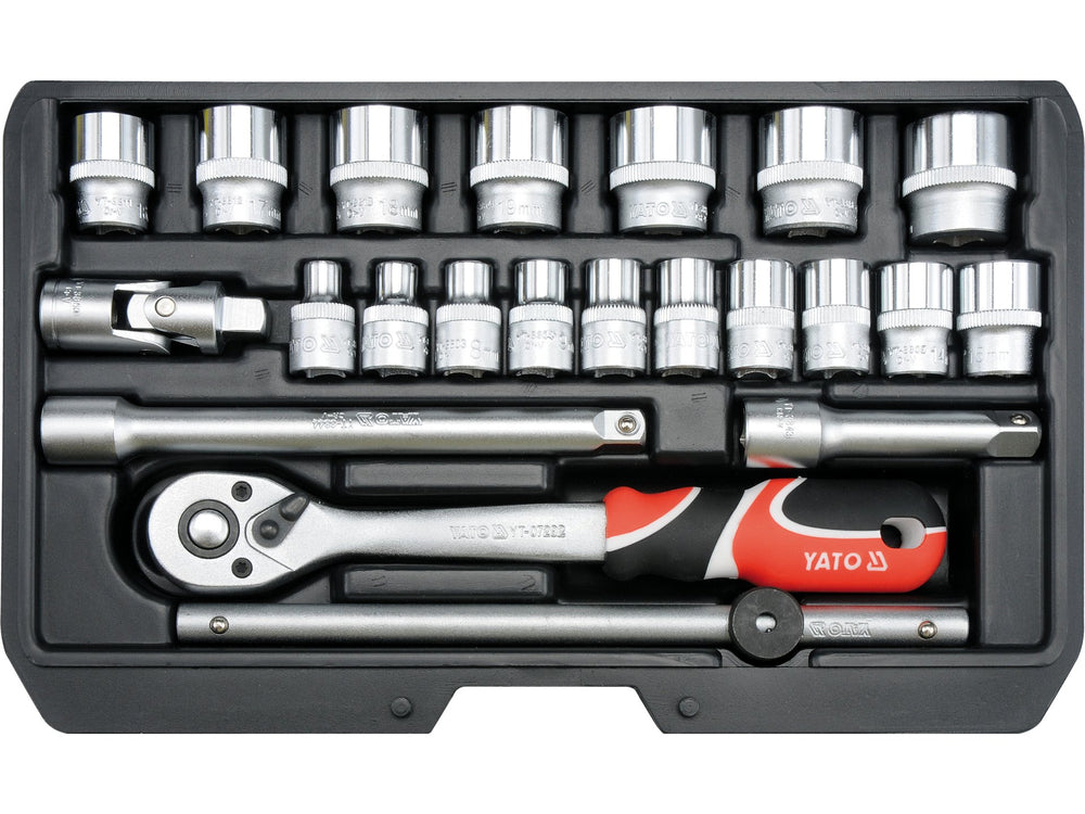 Trusa tubulare 3/8 22 piese Yato YT-38561 continut set