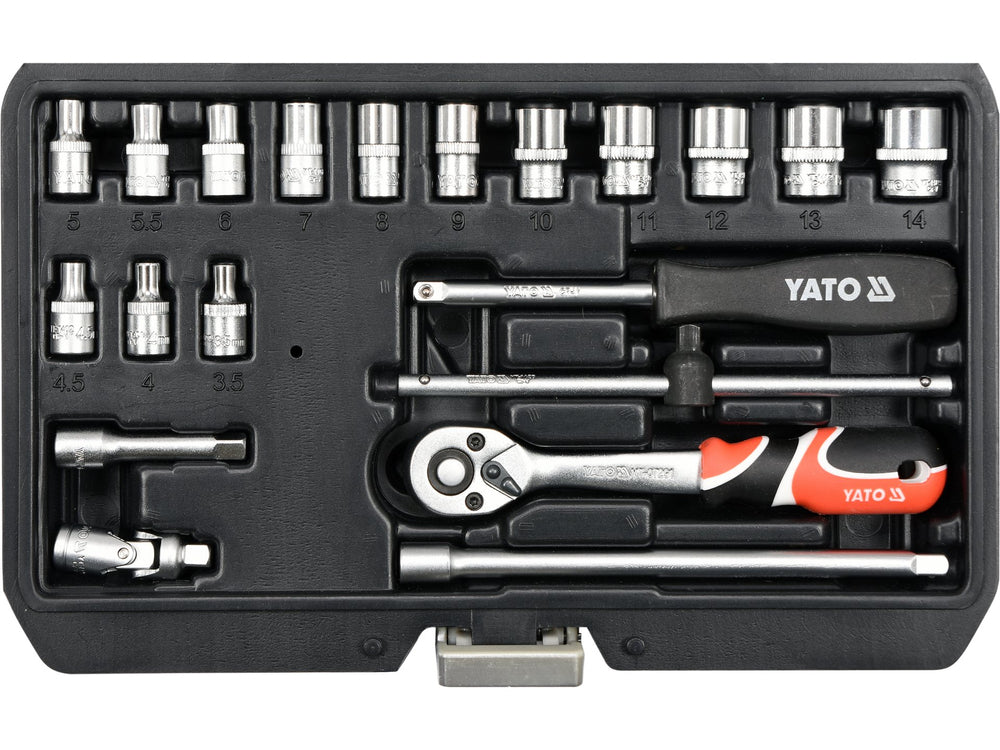 Trusa Tubulare 1/4" 20 Piese Yato YT-14491 - imagine produs 3