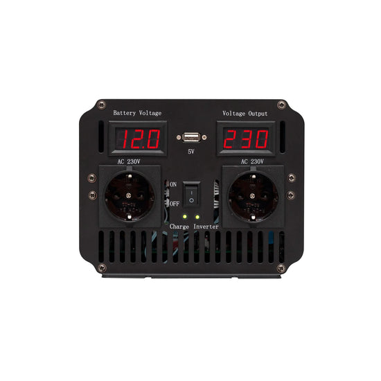Invertor cu unda sinusoidala pura 1000W, USB, voltmetru dublu, sursa alimentare neintreruptibila SAIC1000TS