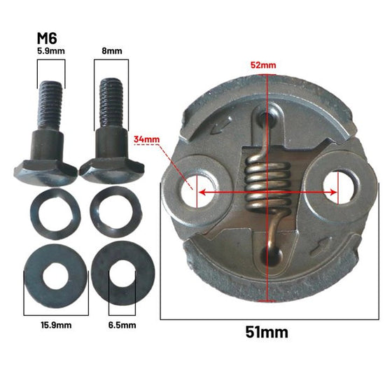 Saboti pentru motocoasa ambreiaj cu suruburi de fixare motocoasa TL 33 - vedere 2