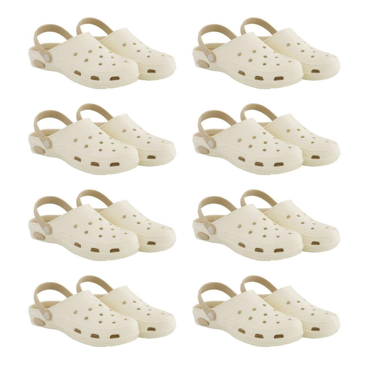 Set 8 perechi saboti dama F-600, AVA, crem, marimi 37-40
