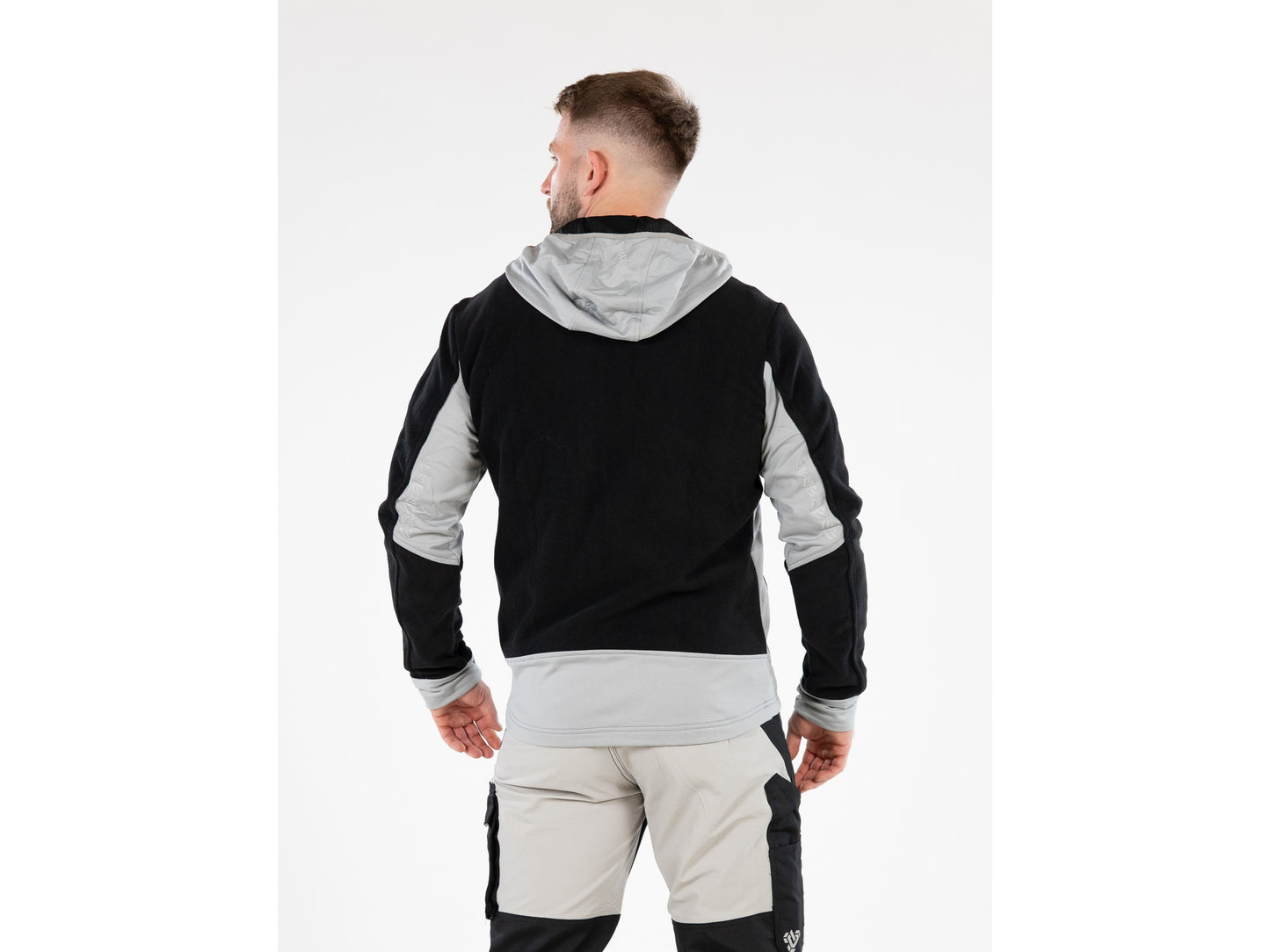 JACHETA FLEECE CU GLUGA SARNA NEAGRU 2XL