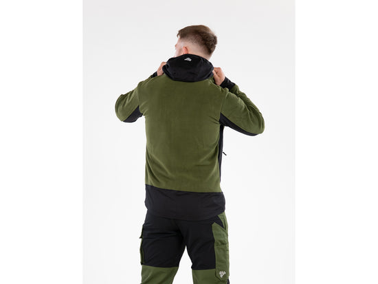 JACHETA FLEECE CU GLUGA SARNA VERDE XL