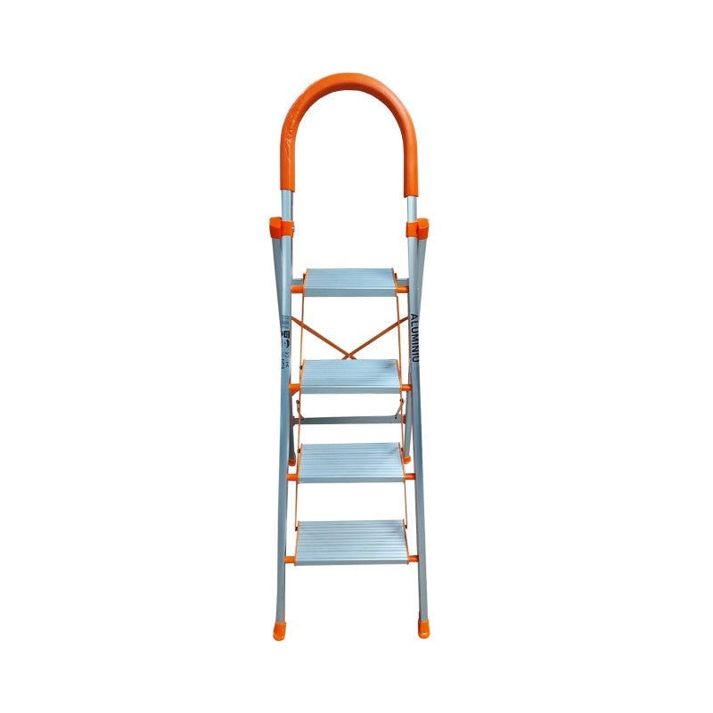 Scara aluminiu pliabila 3+1 trepte antiderapanta, stabila, pentru casa si gradina