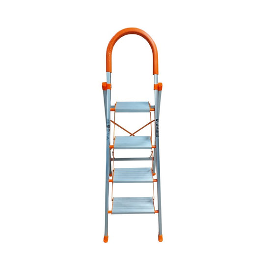 Scara aluminiu pliabila 3+1 trepte antiderapanta, stabila, pentru casa si gradina