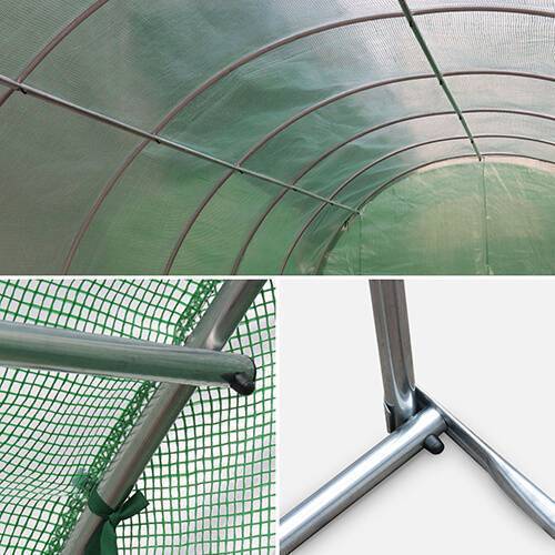Solar gradina ZEP PRO 6x4x2.5 m, 24 mp, folie 240 g/mp UV, structura otel galvanizat 32x1.2 mm