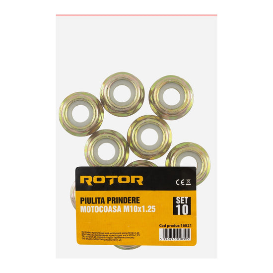 Set 10 bucati piulita prindere motocoasa M10x1.25 - imagine produs
