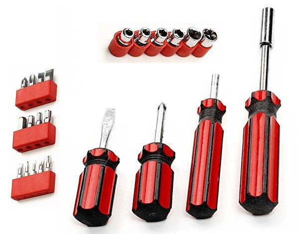 Set 4 surubelnite cu 19 accesorii