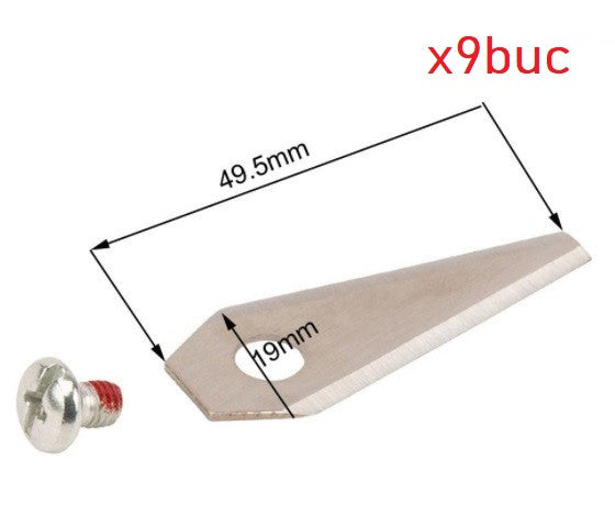 Set 9 buc cutite schimb masina robotizata de tuns gazon Bosch