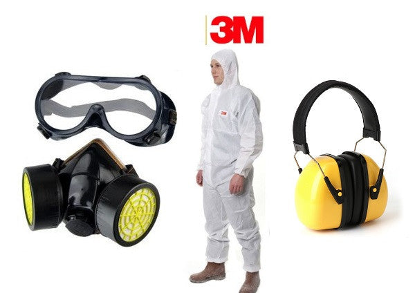 Set accesorii atomizor (ochelari, masca respiratie, casca antifonica, combinezon)