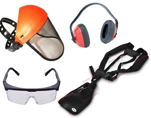Set Protectie Motocoasa: Casca, Ochelari, Ham, Antifoane