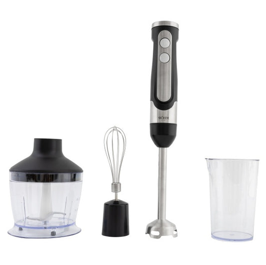 Set Blender Vertical 4 in 1 BOHM BHB-2780, 1200W, 2 Viteze, Lame Inox - imagine produs