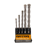 Set Burghie Beton ROTOR RBB5, 5 piese, pentru gaurit beton si zidarie