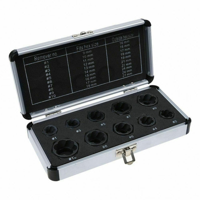 Set dispozitive pentru extras piulite deteriorate