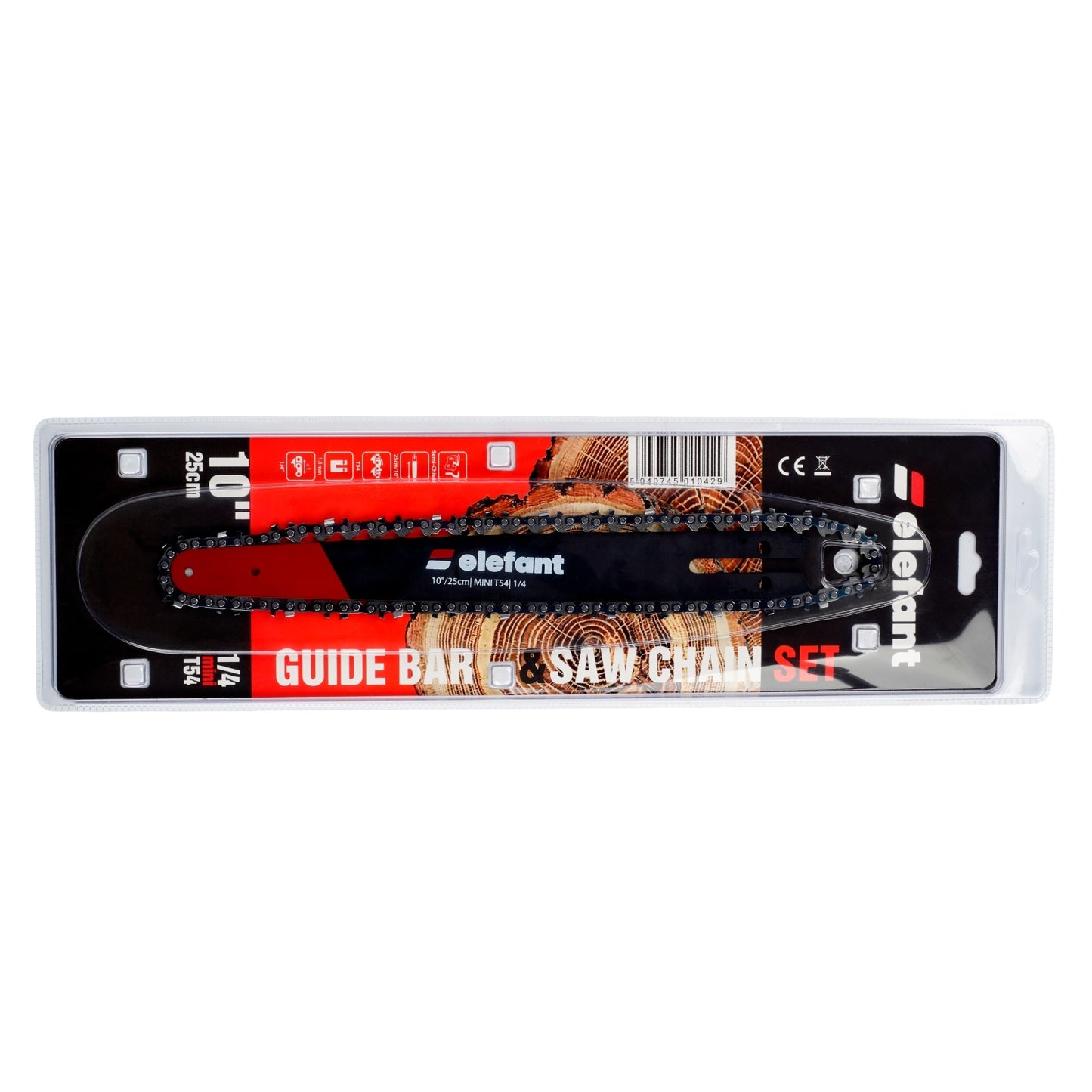 Set lamă + lanț drujbă 10″/25 cm 54T Pas 1/4 1.1 mm ELEFANT