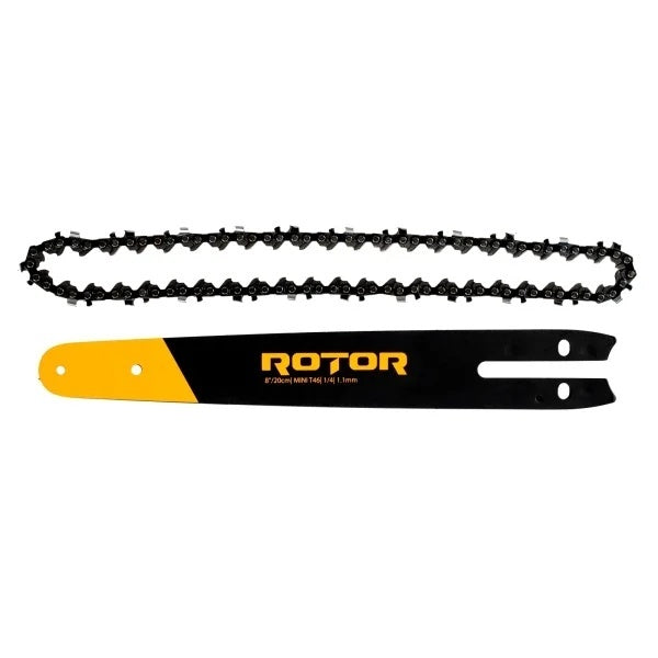Set lamă + lanț drujbă 8″/20 cm 46T Pas 1/4 1.1 mm ROTOR