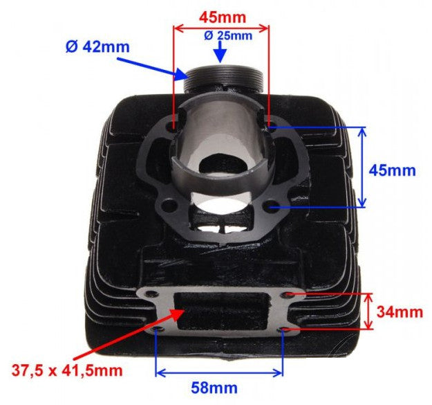 Set motor 60cc Yamaha DT (43mm)