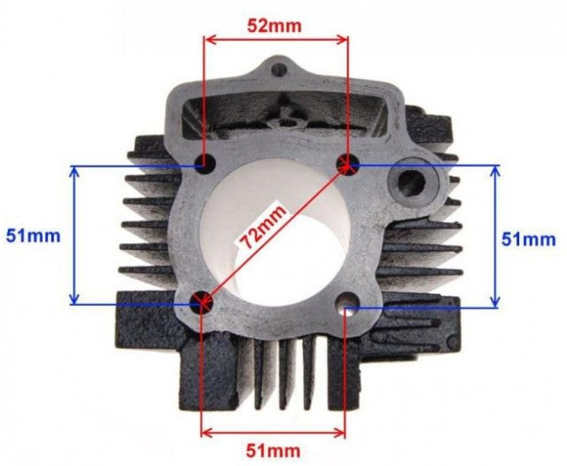 Set motor ATV, Cross 4T 125cc (piston 54 mm) - vedere 3