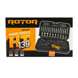 Set Trusa Biti ROTOR HT139, 139 piese, tubulare 4-19 mm