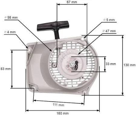 Demaror compatibil Stihl MS 240, MS 260, 024, 026