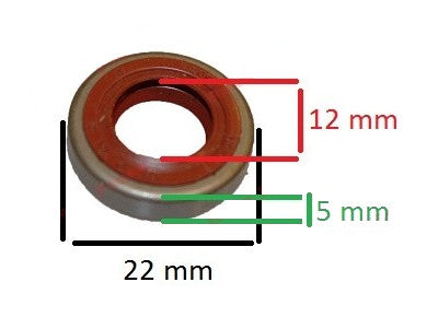 Simering motocoasa compatibil Stihl Fs120, Fs200, Fs250 (12 x 22 x 5) - metalic