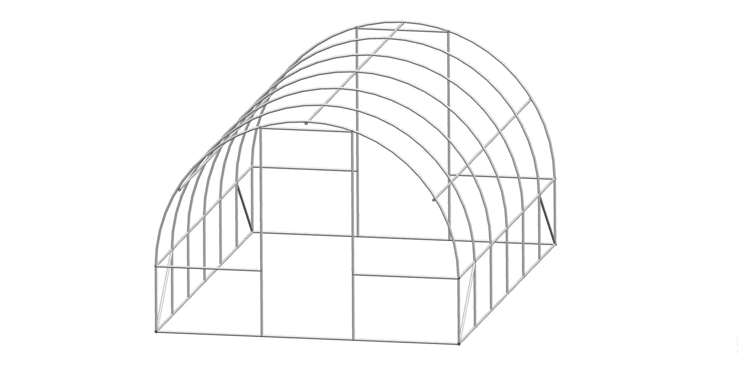Solar gradina ZEP PRO 6x4x2.5 m, 24 mp, folie 240 g/mp UV, structura otel galvanizat 32x1.2 mm