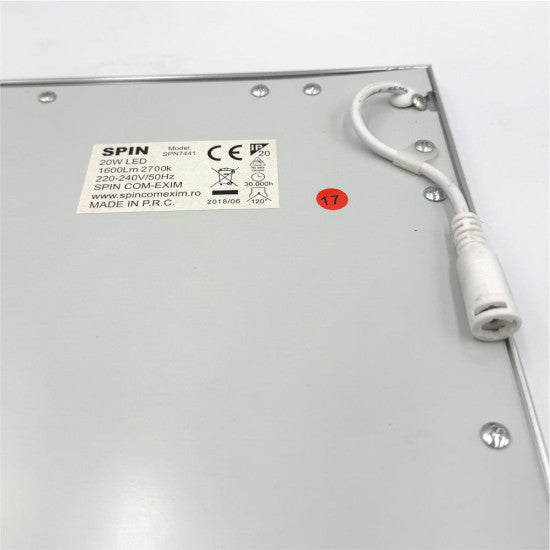Panou LED 295x295x10 mm, 20W, 1600 lm, 2700K