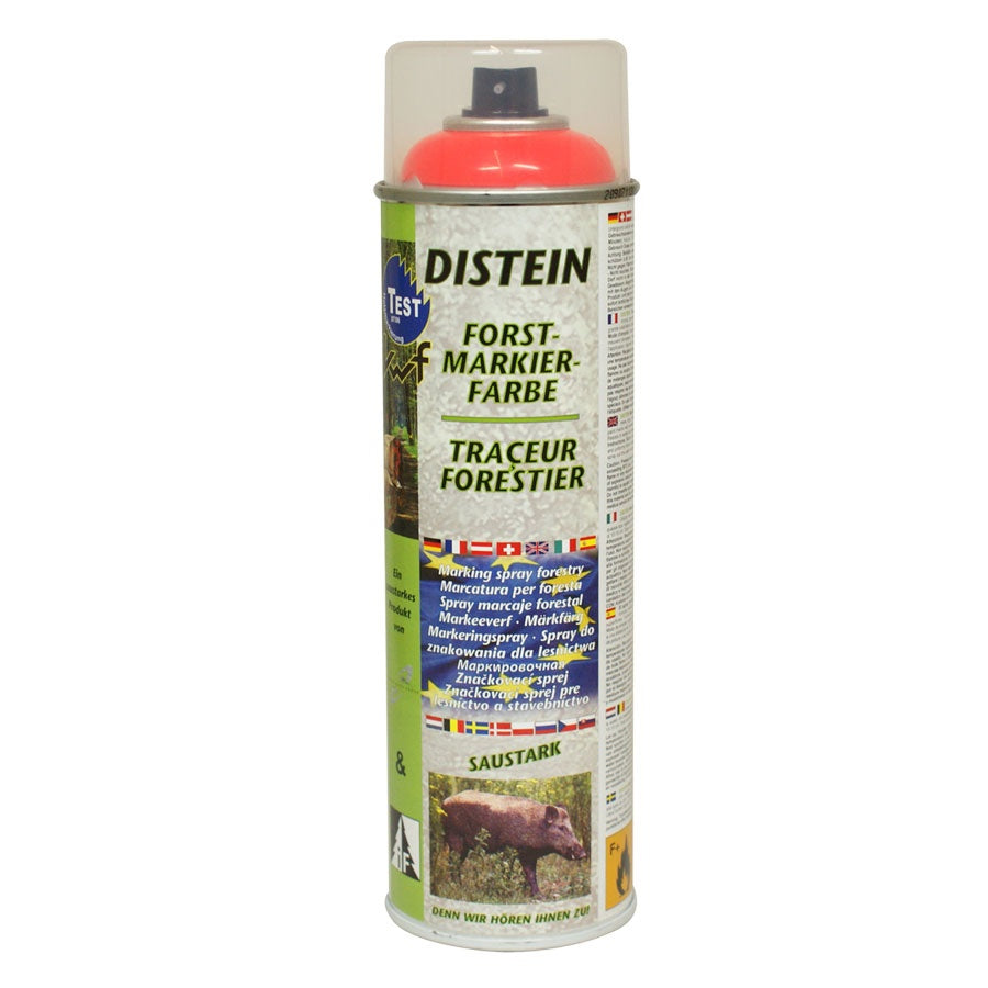 Spray marcaj forestier rosu fluorescent 500ml