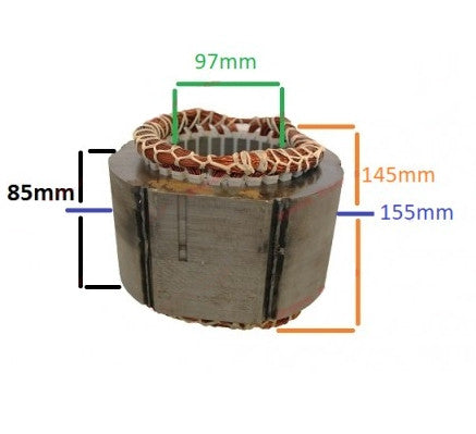 Stator generator 2 - 5 kw (Gx 160, 168F etc) Cupru (Trifazic)