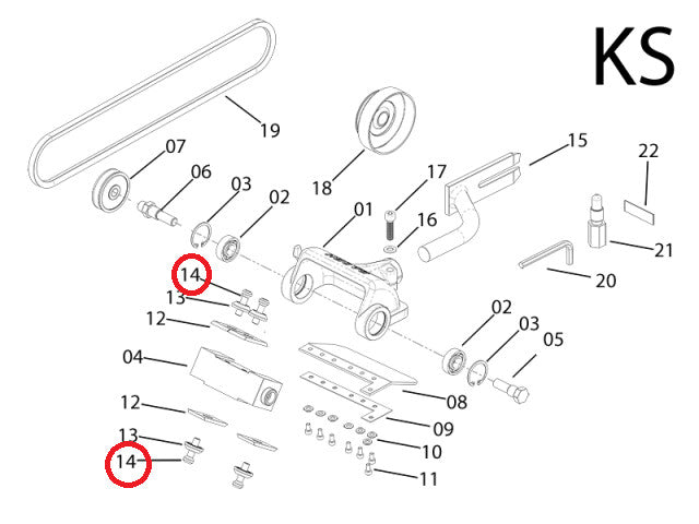 Surub cutit decojitor busteni drujba standard (KS.14) (buc)