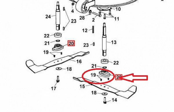 Surub de forfecare pt. Husqvarna 7 8