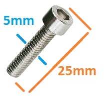 Suruburi motocoasa 5 mm x 25 mm (set 4 Buc) - vedere 2
