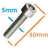 Suruburi motocoasa 5mm x 30mm (set 6 Buc)