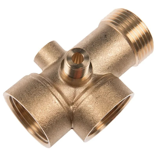 Teu 5 cai pentru hidrofor, racord 1" si 1/4", compatibil manometru, presostat, racord flexibil