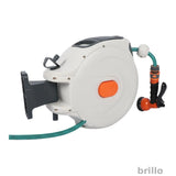 Furtun gradina cu tambur automat BRILLO 20m+2m, 1/2", retractabil, montaj perete