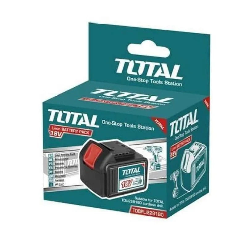 Baterie Li-Ion 18V Total TOBPLI228180, 1.5Ah, cu indicator LED – compatibila cu gama Total Tools